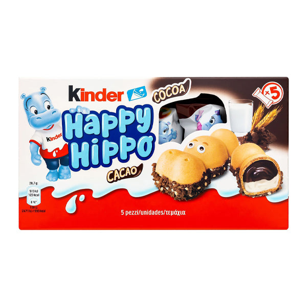 KINDER HAPPY HIPPO 103,5gr - (ΠΡΑΛΙΝΑ ΚΑΚΑΟ) (5τεμ.)