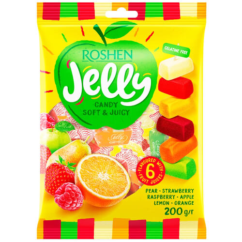 ROSHEN JELLY ΚΑΡΑΜΕΛΕΣ 200gr. - (ΜΕ ΦΡΟΥΤΑ)
