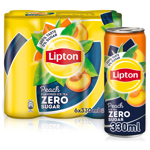 LIPTON ICE TEA Χ.Ζ. (6x330ml) - (ΜΑΥΡΟ ΤΣΑΙ ΜΕ ΡΟΔΑΚΙΝΟ)
