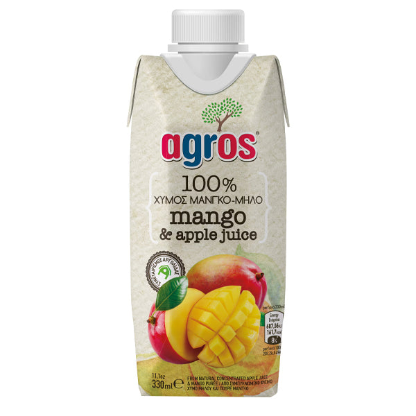 AGROS ΧΥΜΟΣ 330ml - (100% ΜΑΝΓΚΟ - ΜΗΛΟ)