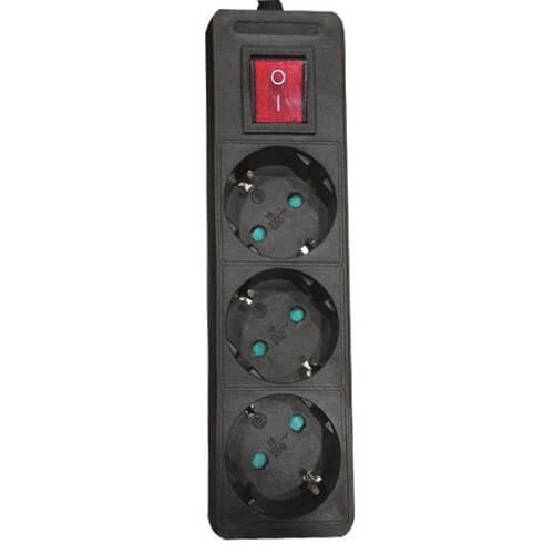 EUROLAMP ΠΟΛΥΠΡΙΖΟ 3 ΘΕΣΕΩΝ ΜΕ ΚΑΛΩΔΙΟ ΚΑΙ ΔΙΑΚΟΠΤΗ 3X1,5mm 1,5m ΜΑΥΡΟ ΜΕ ΠΡΟΣΤΑΣΙΑ ΕΠΑΦΩΝ - (147-62261)