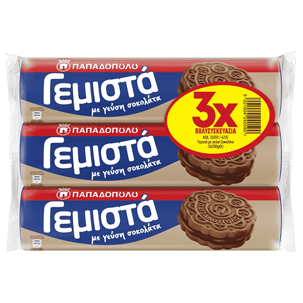 ΠΑΠΑΔΟΠΟΥΛΟΥ ΓΕΜΙΣΤΑ (3x200gr.) - (ΣΟΚΟΛΑΤΑ)