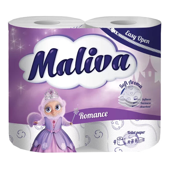 MALIVA ΧΑΡΤΙ ΥΓΕΙΑΣ 4 ΡΟΛΑ 3Φ - (ROMANCE)