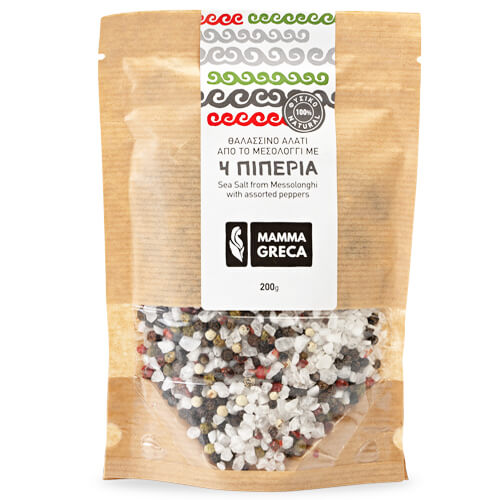 MAMMA GRECA ΑΛΑΤΙ ΜΕΣΟΛΟΓΓΙΟΥ ΜΕ 4 ΠΙΠΕΡΙΑ 200gr. - (REFILL)
