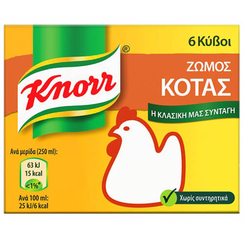 KNORR ΚΥΒΟΣ (3lit x 60gr.) - (ΚΟΤΑ)