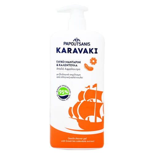 PAPOUTSANIS KARAVAKI ΑΦΡΟΛΟΥΤΡΟ 750ml - (ΜΑΝΤΑΡΙΝΙ & ΚΑΛΕΝΤΟΥΛΑ) (ΑΝΤΛΙΑ)