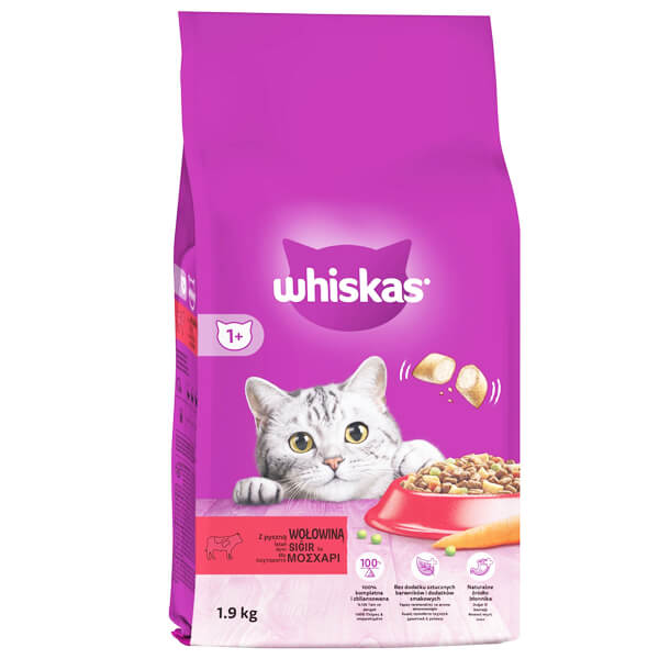 WHISKAS ΓΑΤΟΤΡΟΦΗ ΚΡΟΚΕΤΑ 1,9kg. - (ΜΟΣΧΑΡΙ)