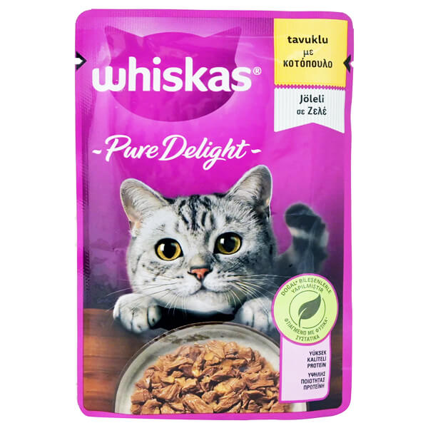 WHISKAS ΓΑΤΟΤΡΟΦΗ PURE DELIGHT 85gr. - (ΚΟΤΟΠΟΥΛΟ)