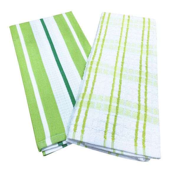 TNS ΣΕΤ ΚΑΡΩ 2 ΠΕΤΣΕΤΑ ΚΟΥΖΙΝΑΣ (2τεμ.) (40x60cm) - (ΛΕΥΚΟ - ΠΡΑΣΙΝΟ)