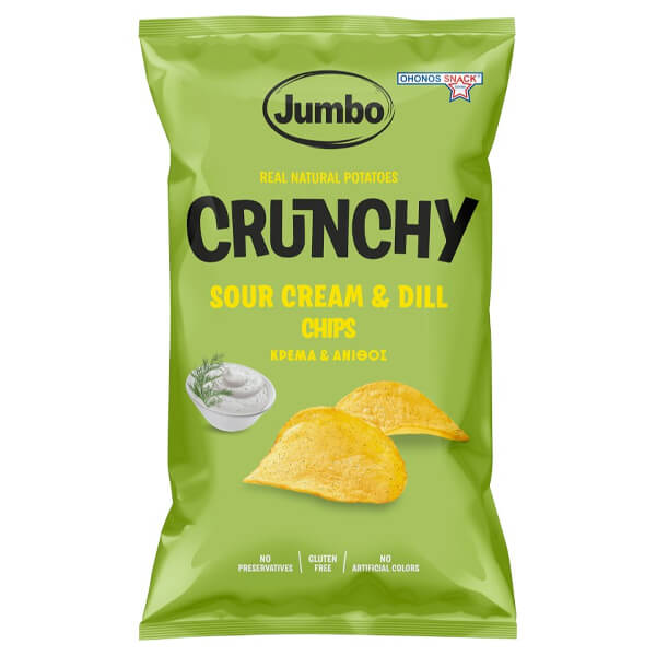 JUMBO CRUNCHY CHIPS 90gr. - (ΚΡΕΜΑ ΚΑΙ ΑΝΙΘΟΣ) (χωρίς γλουτένη) (84609)