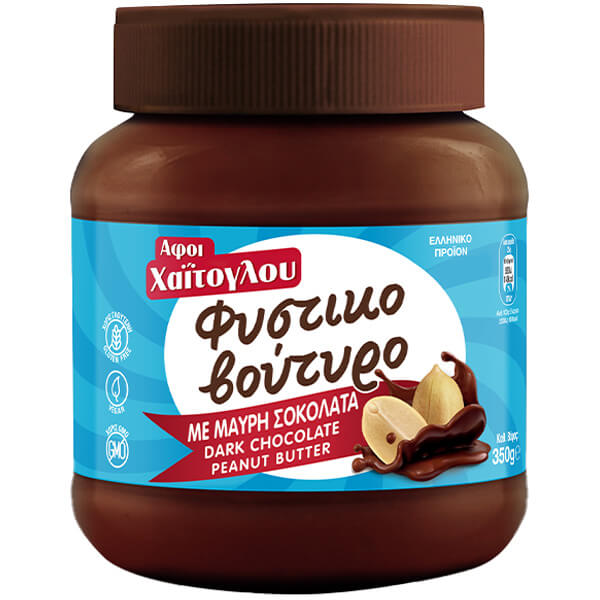 ΧΑΙΤΟΓΛΟΥ ΦΥΣΤΙΚΟΒΟΥΤΥΡΟ ΧΩΡΙΣ ΓΛΟΥΤΕΝΗ 350gr. - (ΜΑΥΡΗ ΣΟΚΟΛΑΤΑ)