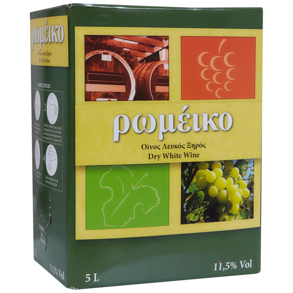 Ρωμέικο Λευκό Κρασί Σε Ασκό 5lt