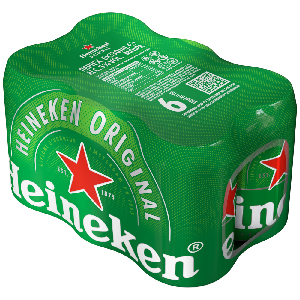 Heineken Μπύρα Lager Κουτί 6x330ml