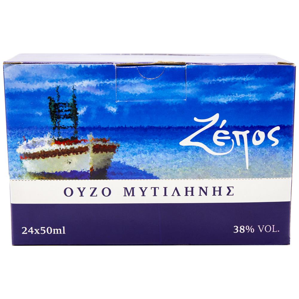 Ζέππος Ούζο Μυτιλήνης 38% 24x50ml