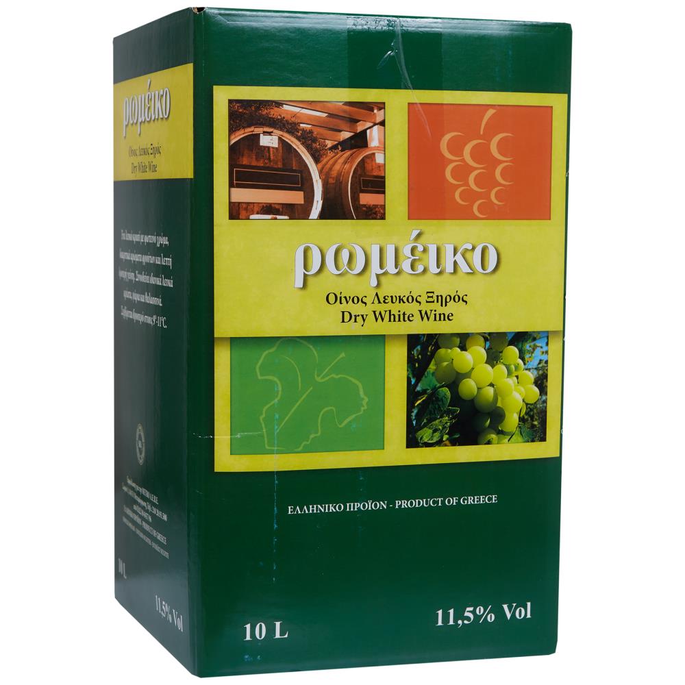 Ρωμέικο Λευκό Κρασί Σε Ασκό 10L