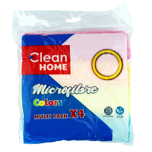 TNS CLEAN HOME ΠΕΤΣΕΤΕΣ MICROFIBRE COLORS (MULTI PACK 4pcs) (30x30cm)