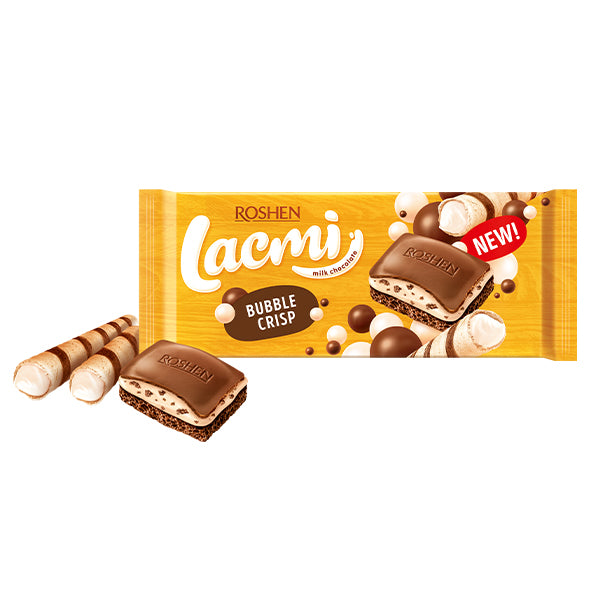 ROSHEN LACMI ΣΟΚΟΛΑΤΑ 85gr. - (BUBBLE CRISP)