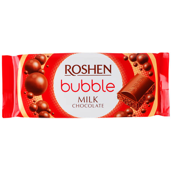 ROSHEN BUBBLE ΣΟΚΟΛΑΤΑ 80gr. - (ΓΑΛΑΚΤΟΣ)