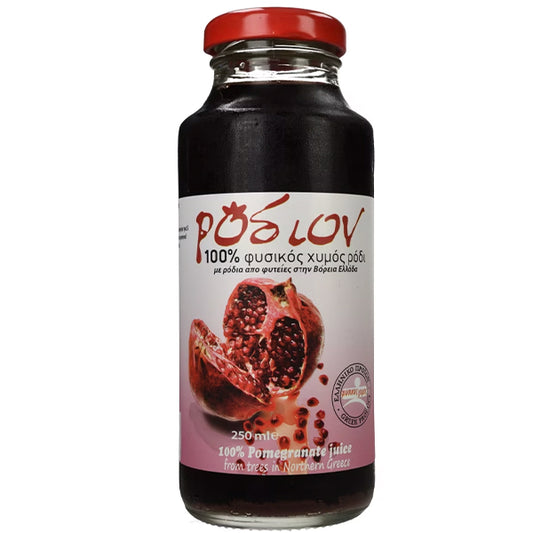 ΡΟΔΙΟΝ ΧΥΜΟΣ ΣΕ ΓΥΑΛΙΝΟ 250ml - (100% ΧΥΜΟΣ ΡΟΔΙ)