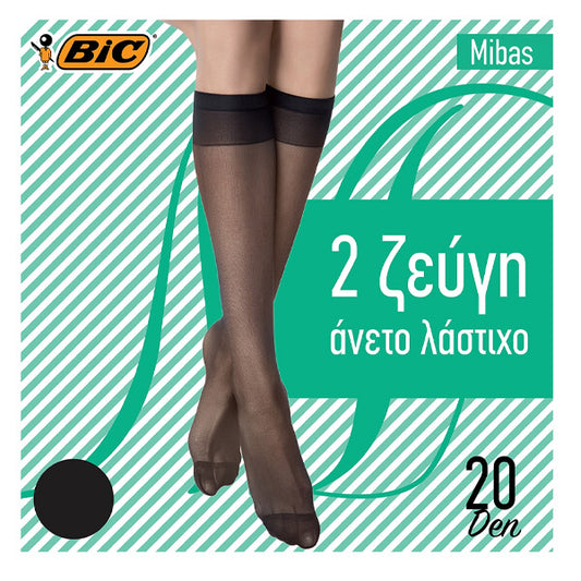 BIC ΚΑΛΤΣΑΚΙ MIBAS 20DEN ONE SIZE - (ΜΑΥΡΟ)
