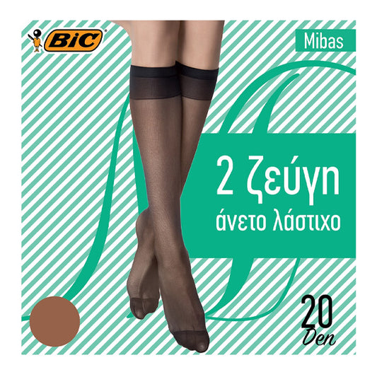 BIC ΚΑΛΤΣΑΚΙ MIBAS 20DEN ONE SIZE - (ΚΑΡΑΜΕΛΕ)