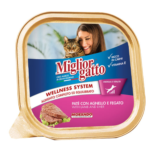 MIGLIOR ΓΑΤΟΤΡΟΦΗ PATE 100gr - (ΑΡΝΙ-ΣΥΚΩΤΙ)