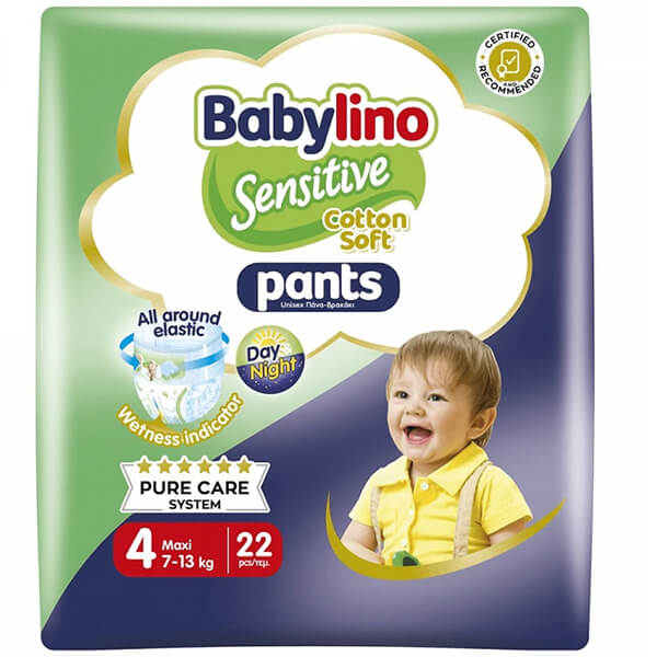 BABYLINO PANTS SENSITIVE No4 (22τεμ.) (7-13kg)