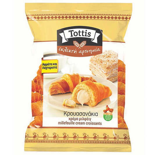 TOTTIS FINE BAKERY ΚΡΟΥΑΣΑΝΑΚΙΑ 130gr. - (ΚΡΕΜΑ ΜΙΛΦΕΙΓ)