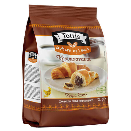TOTTIS FINE BAKERY ΚΡΟΥΑΣΑΝΑΚΙΑ 130gr. - (ΚΡΕΜΑ ΚΑΚΑΟ)