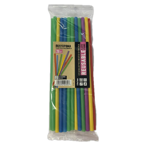 ΕΠΑΝΑΧΡΗΣ/ΝΟ ΚΑΛΑΜΑΚΙ JUMBO 22cm - (20τεμ.) (ΔΙΑΦΟΡΑ ΧΡΩΜΑΤΑ)