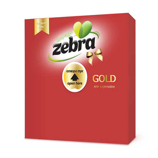 ZEBRA ΧΑΡΤΟΠΕΤΣΕΤΑ ΠΟΛΥΤΕΛΕΙΑΣ (33x33cm) - (35τεμ.) (ΚΟΚΚΙΝΗ)