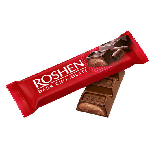 ROSHEN ΜΠΑΡΑ ΣΟΚΟΛΑΤΑΣ 33gr. - (ΜΑΥΡΗ ΜΕ ΓΕΜΙΣΗ FONDANT)