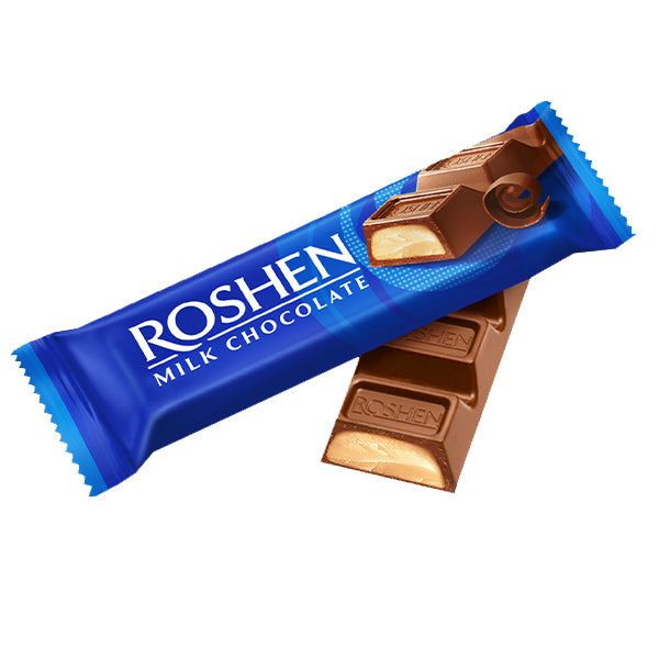 ROSHEN ΜΠΑΡΑ ΣΟΚΟΛΑΤΑΣ 33gr. - (ΓΑΛΑΚΤΟΣ ΜΕ ΓΕΜΙΣΗ CREME BRULEE)