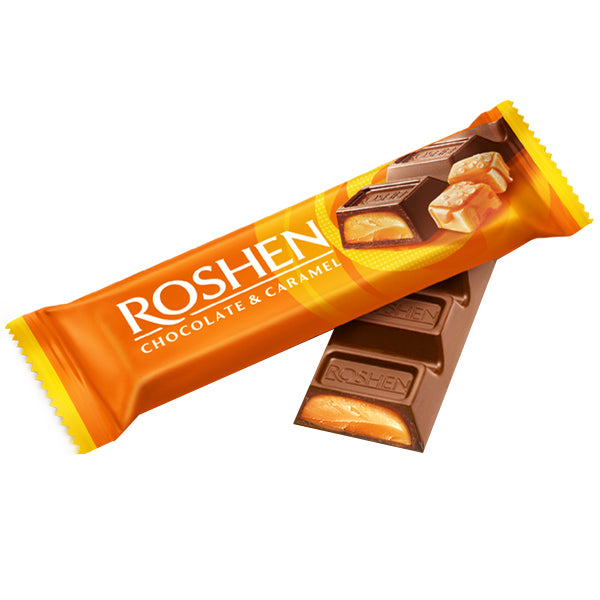 ROSHEN ΜΠΑΡΑ ΣΟΚΟΛΑΤΑΣ 30gr. - (ΓΑΛΑΚΤΟΣ ΜΕ ΚΑΡΑΜΕΛΑ)
