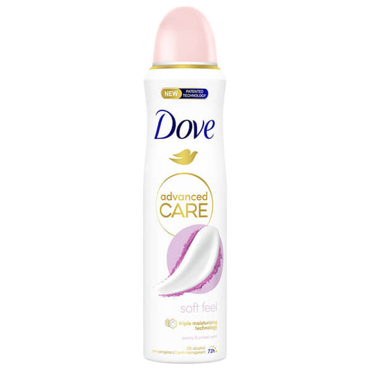 DOVE DEO SPRAY ADVANCED 150ml - (SOFT FEEL) (PEONY & AMBER)
