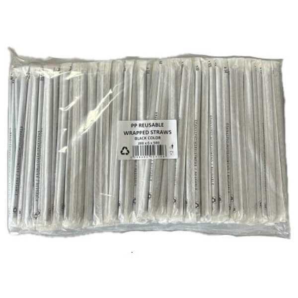 ΕΠΑΝΑΧΡΗΣ/ΝΟ ΚΑΛΑΜΑΚΙ ΦΡΑΠΕ ΙΣΙΟ ΝΤΥΜΕΝΟ 20cm x 5mm - (ΜΑΥΡΟ) (500τεμ.)