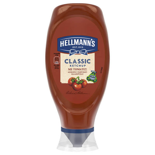HELLMANN'S KETCHUP 550gr. - (ΚΛΑΣΣΙΚΗ) (TOP DOWN)