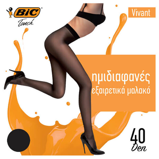 BIC ΚΑΛΣΟΝ VIVANT 40DEN (SMALL) - (ΜΑΥΡΟ)