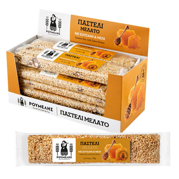 ΡΟΥΜΕΛΗ ΠΑΣΤΕΛΙ ΜΕΛΑΤΟ 70gr. - (ΜΕ ΕΞΤΡΑ ΜΕΛΙ ΚΑΙ ΣΟΥΣΑΜΙ)
