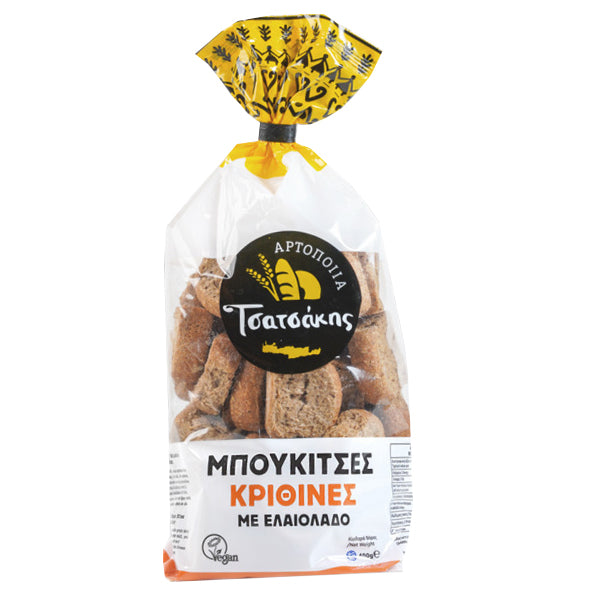 ΤΣΑΤΣΑΚΗΣ ΜΠΟΥΚΙΤΣΕΣ 400gr. - (ΚΡΙΘΙΝΑ ΜΕ ΕΛΑΙΟΛΑΔΟ)