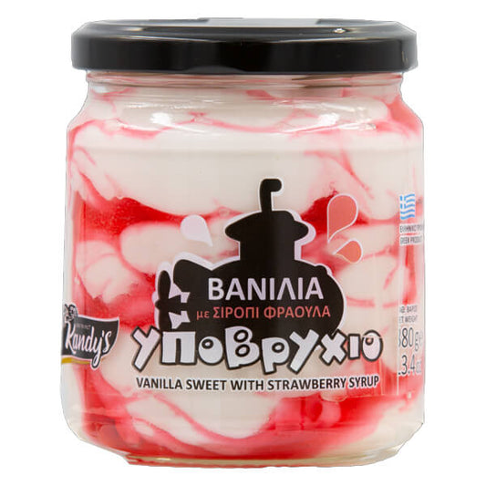 ΚΑΝΔΥΛΑΣ ΒΑΝΙΛΙΑ ΜΕ ΣΙΡΟΠΙ ΦΡΑΟΥΛΑ 380gr.