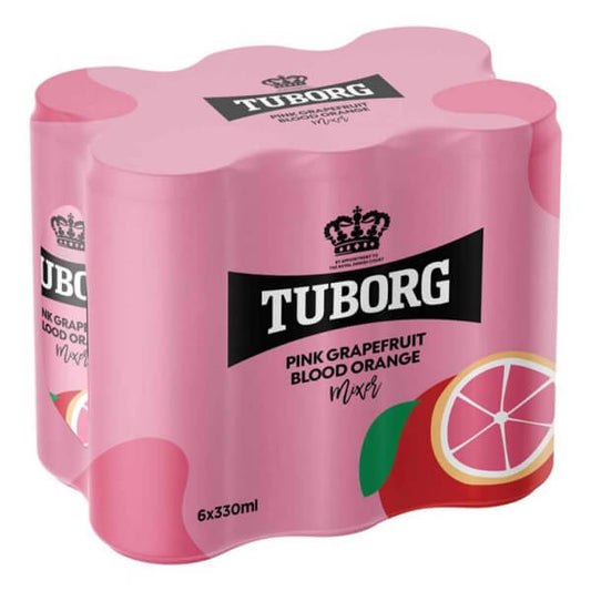 TUBORG SODA ΚΟΥΤΙ (6x330ml) - (ΡΟΖ ΓΚΡΕΪΠΦΡΟΥΤ & ΣΑΝΓΚΟΥΙΝΙ)
