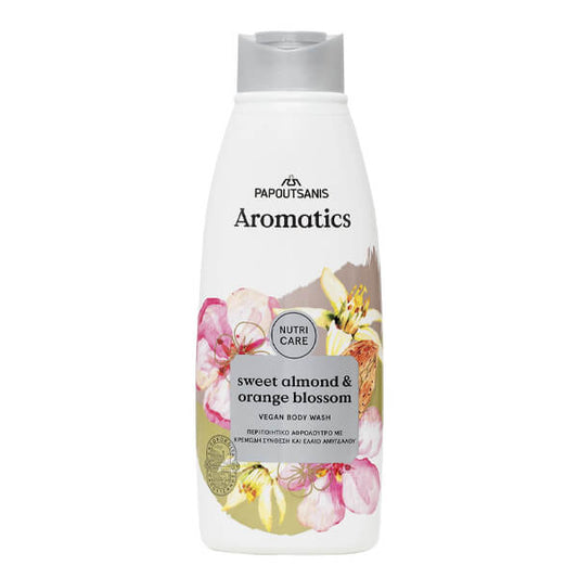 PAPOUTSANIS AROMATICS ΑΦΡΟΛΟΥΤΡΟ 600ml - (ALMOND & ORANGE)