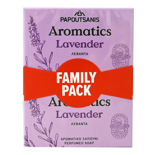 PAPOUTSANIS AROMATICS ΣΑΠΟΥΝΙ 4x100gr. - (LEVANDA)