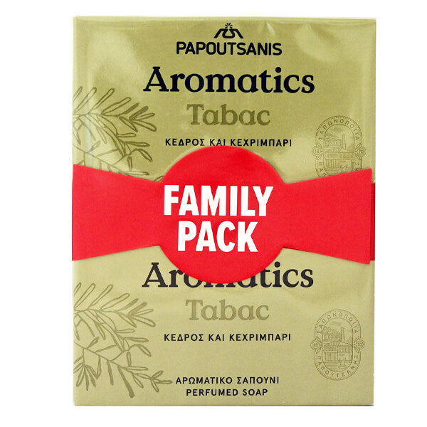PAPOUTSANIS AROMATICS ΣΑΠΟΥΝΙ 4x100gr. - (TABAC)
