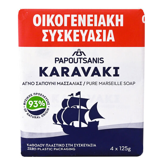 PAPOUTSANIS KARAVAKI ΣΑΠΟΥΝΙ 4x125gr. - (ΛΕΥΚΟ)