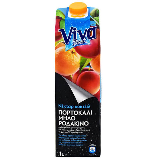 VIVA 1lit - (ΡΟΔΑΚΙΝΟ-ΜΗΛΟ-ΠΟΡΤΟΚΑΛΙ ΦΡΟΥΤΟΠΟΤΟ)