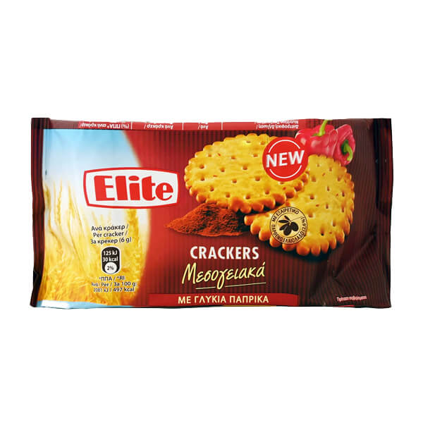 ELITE CRACKERS ΜΕΣΟΓ/ΚΑ 105gr. - (ΓΛΥΚΙΑ ΠΑΠΡΙΚΑ)