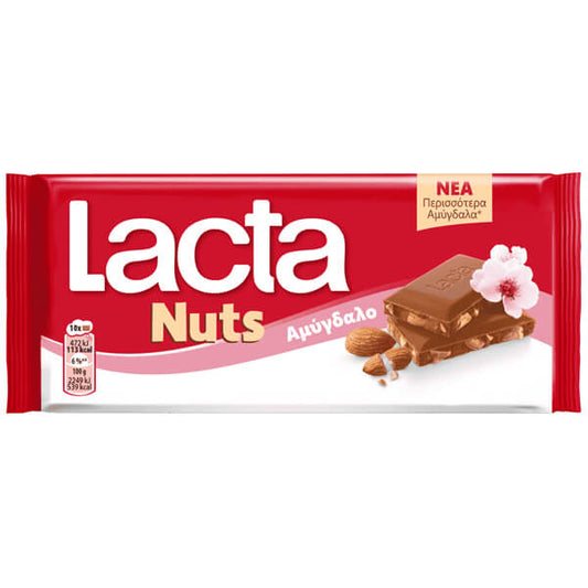 LACTA ΣΟΚΟΛΑΤΑ 85gr. - NUTS (ΑΜΥΓΔΑΛΟ)