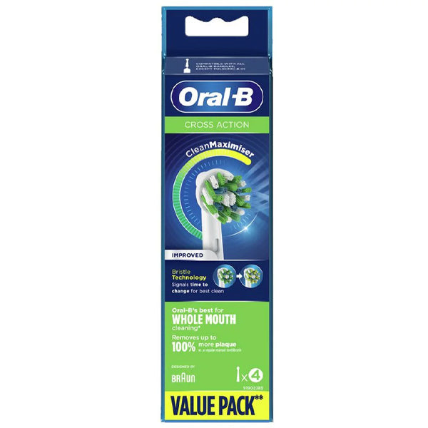 ORAL-B ΑΝΤΑΛΛΑΚΤΙΚΑ ΟΔΟΝΤΟΒΟΥΡΤΣΑΣ 4τεμ. - (CROSS ACTION)